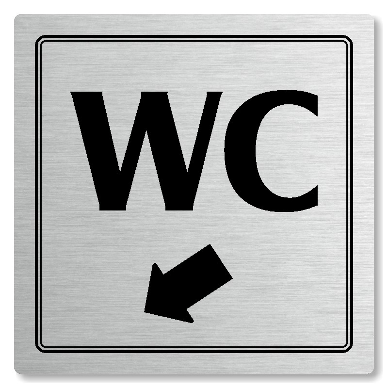 WC vlevo dolů, 118x118mm, stříbrná, Utah